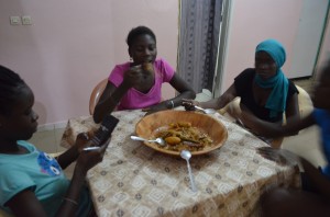 Logement des bénévoles dans une famille sénégalaise
